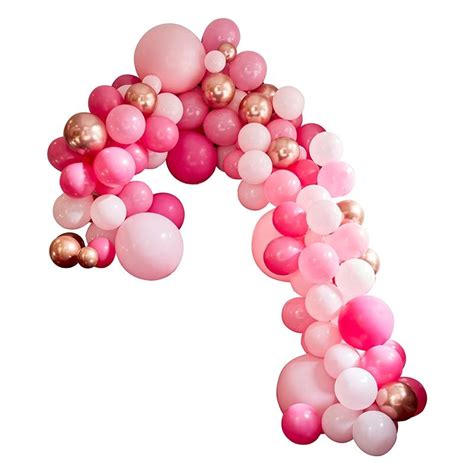 Kit Arche Luxe De 200 Ballons Rose Et Rose Gold Pour Lanniversaire