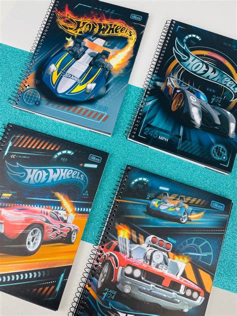 Caderno Universit Rio Hot Wheels Folhas