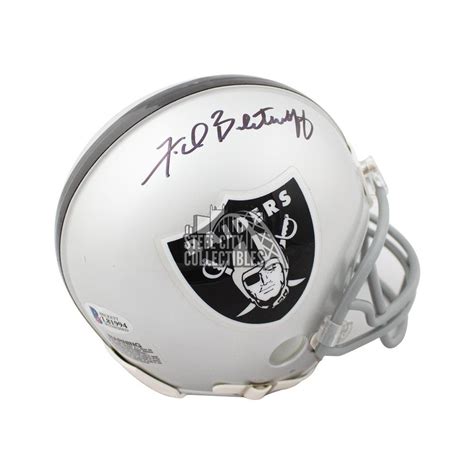 Fred Biletnikoff Autographed Oakland Raiders Mini Football Helmet Bas Coa Steel City