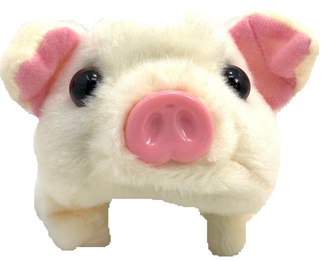 Toy Pig Battery Operated Walking And Tail Wagging Plush Pig Colors