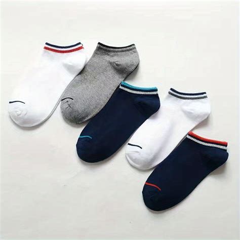 5 Paires Chaussettes Liner Solides Adolescents Chaussettes Temu France