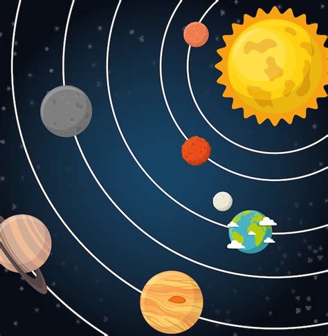 Premium Vector Universe Planets Space Concept Vector Illustration Design