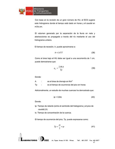 Manual De Hidrologia Hidraulica Y Drenaje Pdf