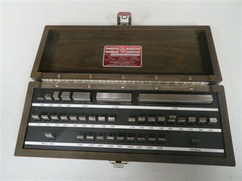 Starrett Webber Rs A Piece Rect Steel English Gage Block Set