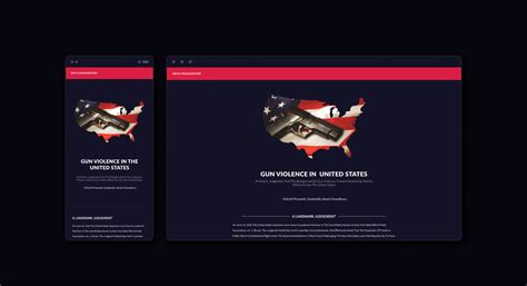 Data Visualization Gun Violence Behance