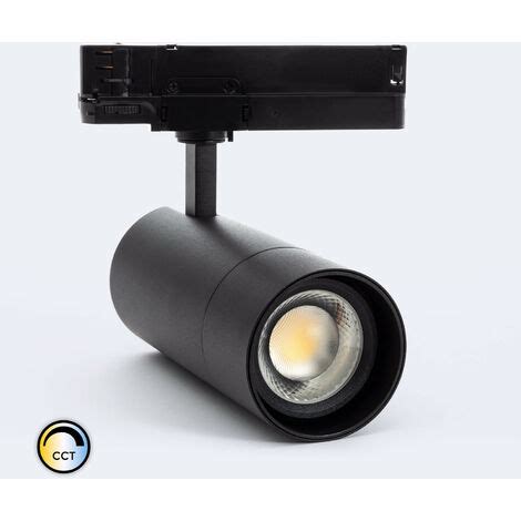 Spot LED sur Rail Triphasé 40W Wild CCT Multiangle 24 60º Noir