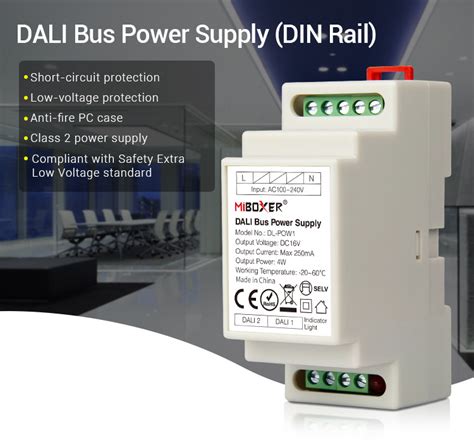 Mi Light DL POW1 DC16V Miboxer Max 250mA 4W DALI Bus Power Supply DIN