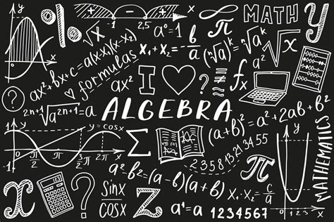 conjunto de iconos de símbolos matemáticos diseño de garabatos de