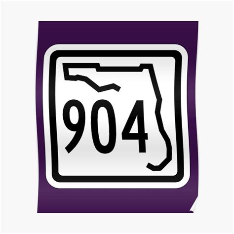 "Florida State Route 904 (Area Code 904)" Poster by SRnAC | Redbubble