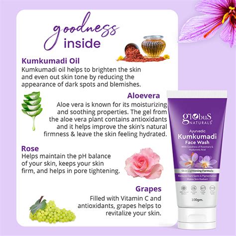 Buy Globus Naturals Ayurvedic Kumkumadi Skin Lightening Face Wash