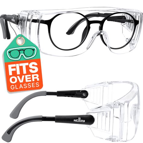 NoCry Safety Glasses Over Eyeglasses — Fog and Scratch-Resistant Over