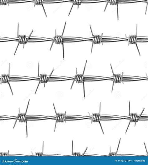 Barbed Wire Seamless Pattern Steel Wire Illustration Stock Illustration Illustration Of