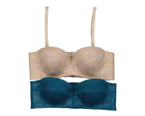 Brasier Strapless Eva tu Estilo Íntimo con Encaje 2 Pack Coppel