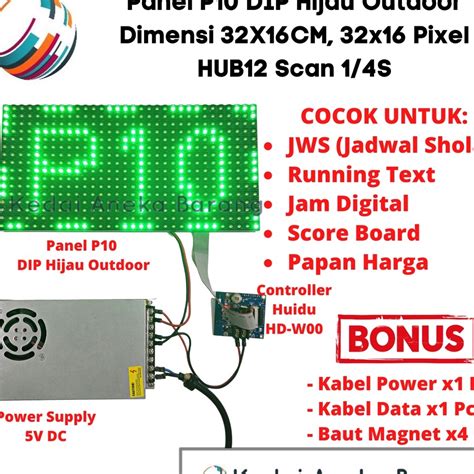 Jual HLWZ9841 Free Ongkir Panel Module Modul LED P10 Running Text DIP