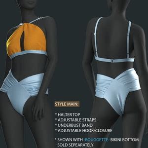Bikini Top Sewing Pattern With Instructions Swimsuit Top For Summer Digital Pattern Women