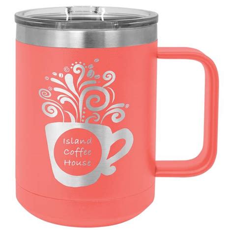 Coral 15oz Polar Camel Vacuum Insulated Travel Mug With Slider Lid