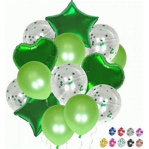 Ballons Danniversaire Avec Étoiles Et Cœurs En Aluminium De 45 Cm Et