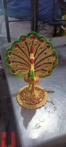 Golden Brass Peacock Statue For Decoration At Rs 1290 Piece In Mathura