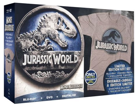 Jurassic World Limited Editioncombo T Shirt Blu Raydvddigital Hd Boxset Blu Raybilingual