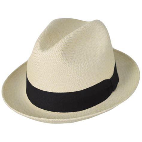 Panama Straw Trilby Fedora Hat Village Hat Shop