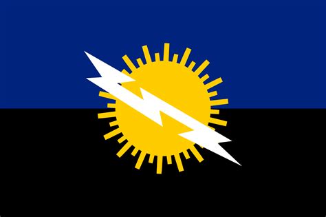 Flag of Zulia, Venezuela, depicting the phenomenon of the Catatumbo lightning (details in ...