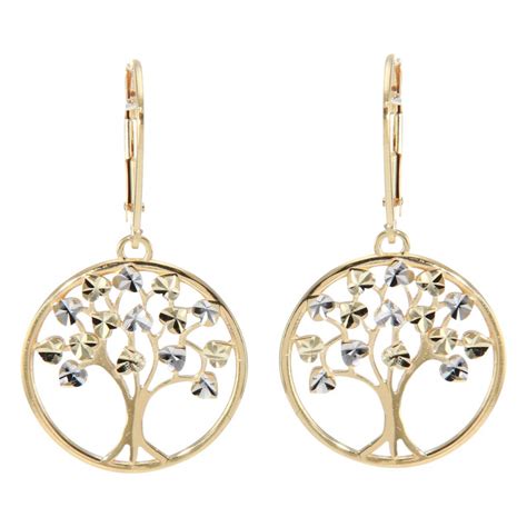 Boucles D Oreilles Dormeuses Arbre De Vie Ors Ref