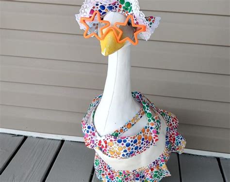 Bikini Lawn Goose Outfit Very Distinctive Multi Polka Dot Cotton Fabric Fits To Inch