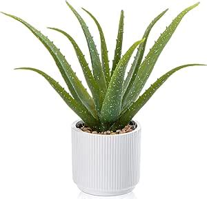 Oairse Plante Artificielle En Pot Plante D Aloe Vera Artificielle