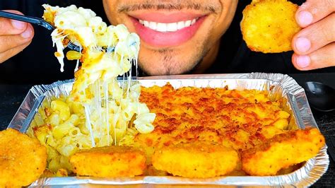 Asmr Cheesy Mac And Cheese Chicken Nuggets Mukbang Big Bites Jerry