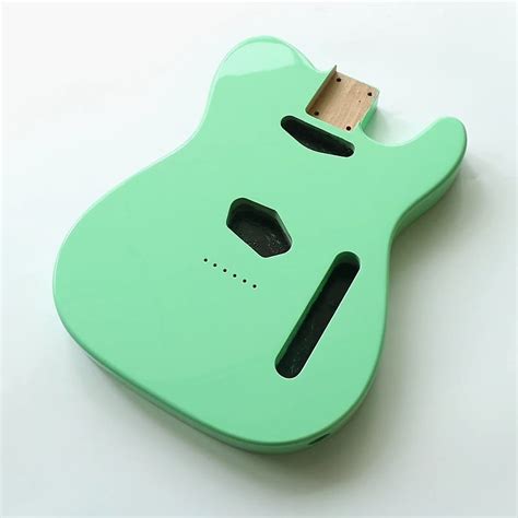 Alder Wood Tele Style Guitar Glossy Green Body Reverb