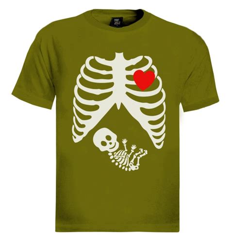 Pregnant Skeleton T-Shirt Baby funny gothic maternity halloween girl x ...