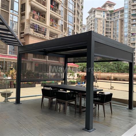 Customized Electric Adjustable Louvered Roof Aluminum Bioclimatic