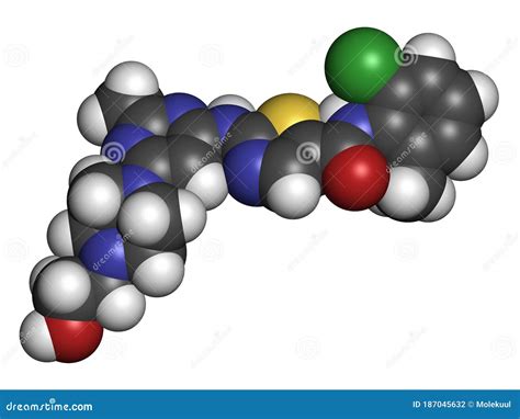 Molecule Of Dasatinib Molecular Model Science Related D Rendering