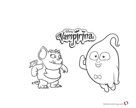 Vampirina Coloring Page Black and White - Free Printable Coloring Pages