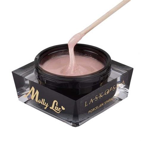 Molly Lac El Buduj Cy Do Paznokci Porcelain Sparkle Gel Laskovska Light Nude Ml Sklep