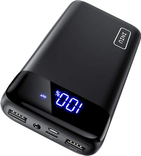 Iniu Power Bank Led Display Mah Portable Charger Dual A High