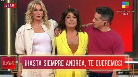 Andrea Taboada se despidió de LAM la emoción de Ángel de Brito y