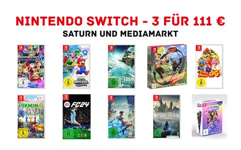 Drei Nintendo Switch Spiele für 111 MediaMarkt Saturn