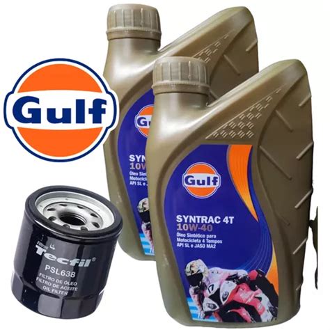 Combo Óleo Filtro Gulf 10w40 Sintético Kawasaki Versys 650