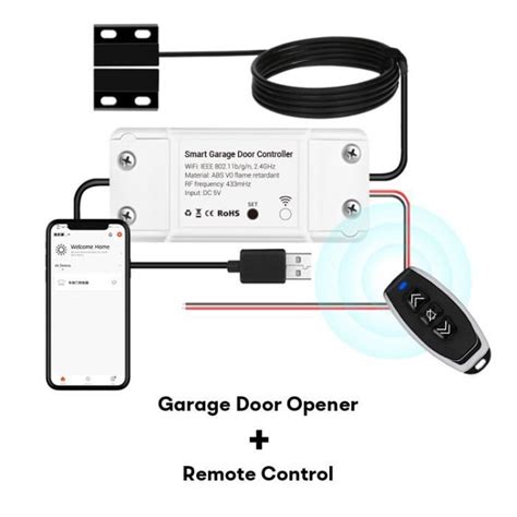 Ouvre Porte De Garage Intelligent Tuya Wifi Contr Leur Sir Ne Klaxon