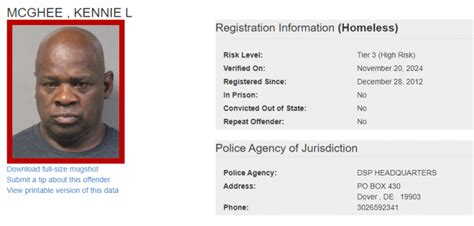 Homeless Sex Offender Notification Delaware State Police State Of Delaware