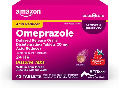 Amazon Basic Care Omeprazole Delayed Release Orally Disintegrating Tablets