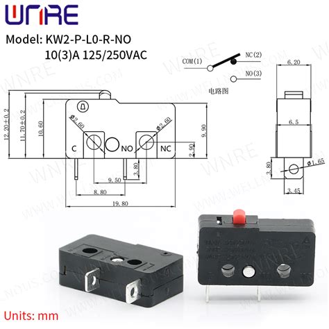 China WK2 P L16 B Micro Switch Copper Contact 5A 125 250V 3Pin Mini