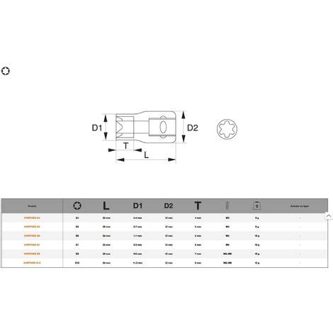 Douille 1 4 Empreinte TORX Bahco 6700TORX E4 Taille E4