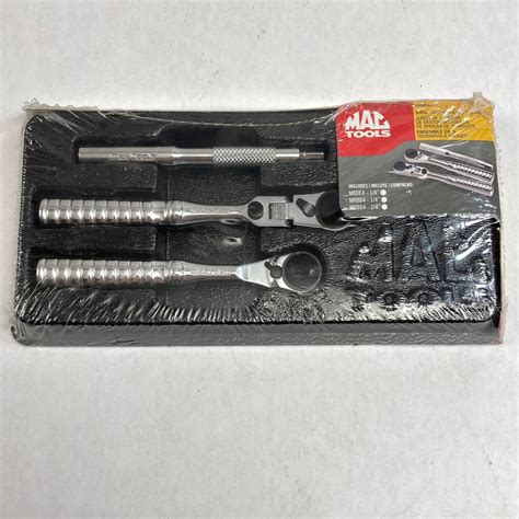 Mac Tools 3 Piece Ratcheting Bit Driver Set SBDR3S Shop Tool Swapper