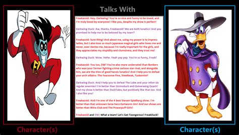 Freakazoid Talks With Darkwing Duck About Heroism By Darkwinghomer On