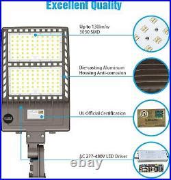 V Led Parking Lot Light W Lm Led Shoebox Pole Mount Lights