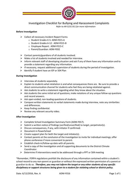 12 Harassment Investigation Checklist Examples Pdf Within Sexual Harassment Investigation