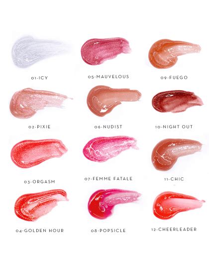 Gama De 12 Glosses Thirsty Pout Lip Gloss Italia Deluxe 174