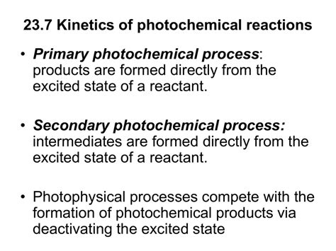 Secondary Photochemical Process